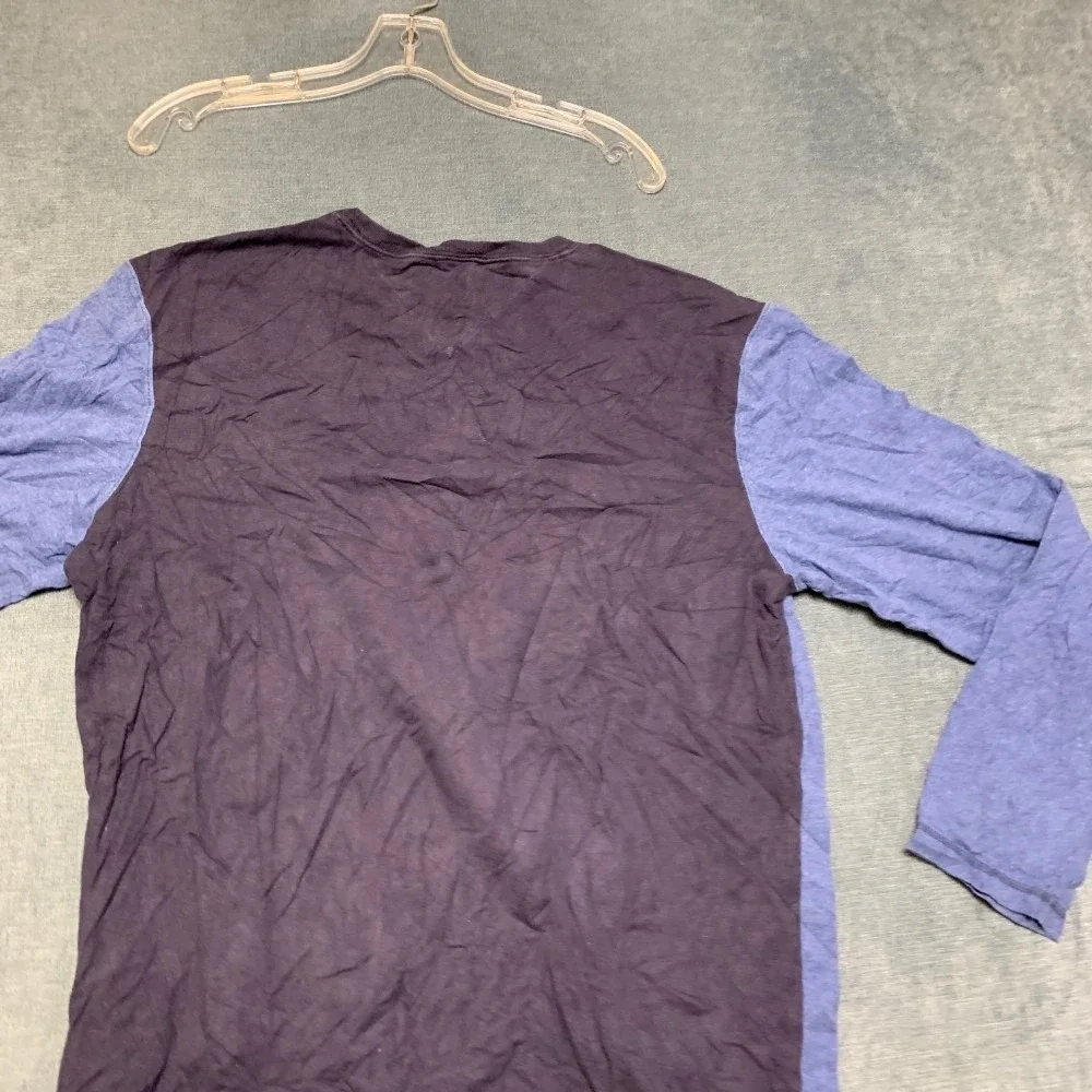 Tommy Hilfiger Shirt Mens Large Heather Blue Crew Neck Long Sleeve Regular Fit